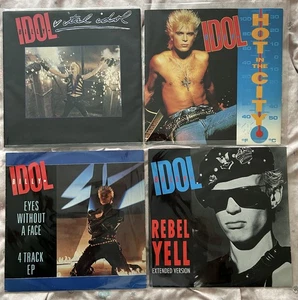 Billy Idol Job Lot 1 Album & 3 12 Inch Singles Fantastic Condition - Picture 1 of 9