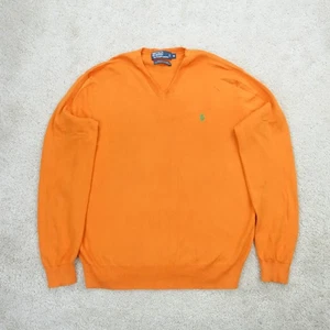 Polo Ralph Lauren Suéter Cuello en V Para Hombres Mediano Jersey Algodón Pima Clásico Preppy - Imagen 1 de 14