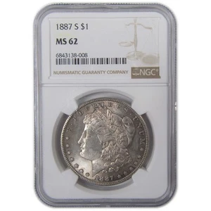 1887 S Morgan Dollar MS 62 NGC Silver Uncirculated $1 Coin SKU:I17175 - Picture 1 of 4