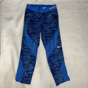 Nike Pro Hypercool Reflect Capri Leggings Women's Size Small Blue Training - Picture 1 of 8