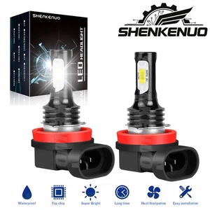 Pair H11 LED Headlight Super Bright Bulbs Kit 6000K HIGH-LOW BEAM White Lamps - Picture 1 of 11