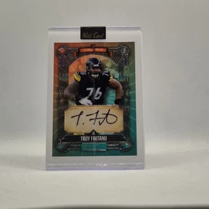 Troy Fautanu Wild Card 5 Card Draw 4/4 Rookie Auto Encased - Bild 1 von 5