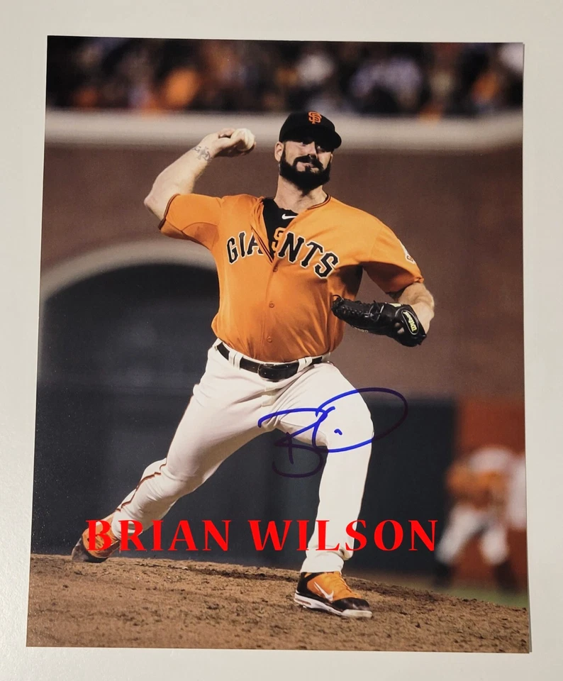 BRIAN WILSON Signed 8x10 Photo San Francisco Giants Autograph - Image 1 of 1