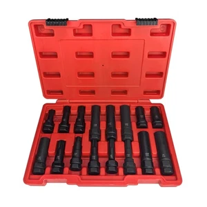 Juego de llaves maestras de tuerca de bloqueo de 16 piezas, SAE y kit de eliminación de bloqueo de rueda métrico para... - Imagen 1 de 6