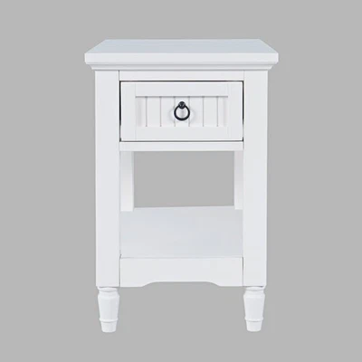 Westport Modern Farmhouse Chairside End Table with Storage Shelf - Image 1 of 4