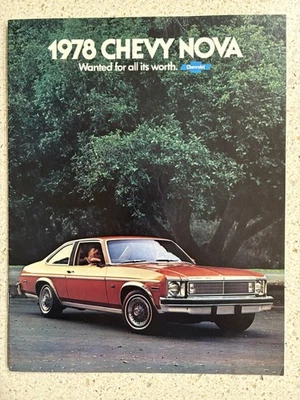 Chevrolet Nova 1978 folleto de venta de autos de concesionario original  Foto 1 de 4