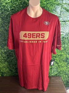 San Francisco 49ers Red Nike Training Equipment Short Sleeve T- Shirt Size 4XL - Picture 1 of 5