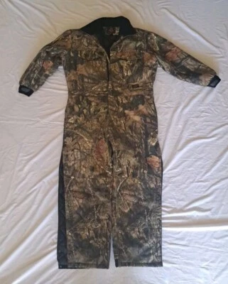 Walls Overalls Men Large Lined Insulated Zip Hunting 3D Mossy Oak Camouflage - Image 1 of 4