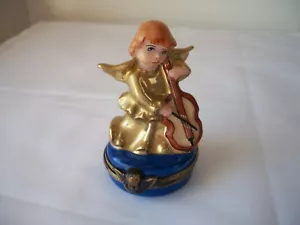 Limoges Porcelain Angel Trinket Box from Petit Main, France - Picture 1 of 12