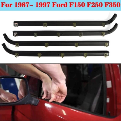 Door Window Seal Belt Weatherstrip Kit For 1987- 1997 Ford F150 F250 F350 （4PCS） - Image 1 of 4