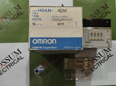 OMRON H5AN-4DM TIMER TIMING 99.99S-9999H VOLTAGE 100-240VAC FREE FAST SHIPPING - Image 1 of 4