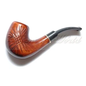 Pipa para fumar tabaco de madera tallada a mano de vacaciones para filtro de 9 mm madera de peral - Imagen 1 de 3