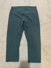 Lululemon Align Crop Leggings 21” High Rise Size 12 Green Gray