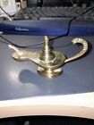Alladin Genie Lamp Miniature 4 Long Brass Snake Handle