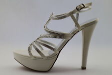 Zapatos Mujer ALBANO 40 Ue Sandalias Blanco Seda DS61-40