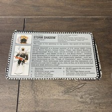 GI JOE Storm Shadow FILE CARD Vintage