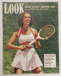LOOK Magazine July 2 1940 WWII Jinx Falkenburg~ Hitler ~Victor Keppler~Joe Louis - Picture 1 of 7