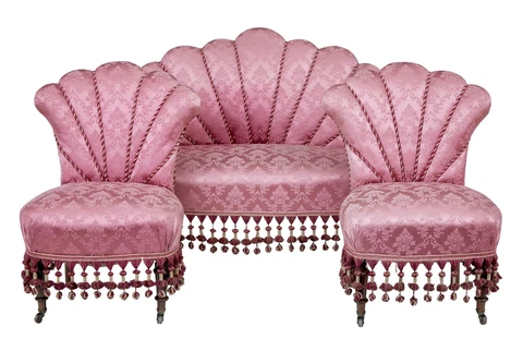 3 PIECE ART DECO SHELL BACK SALON SUITE Cover