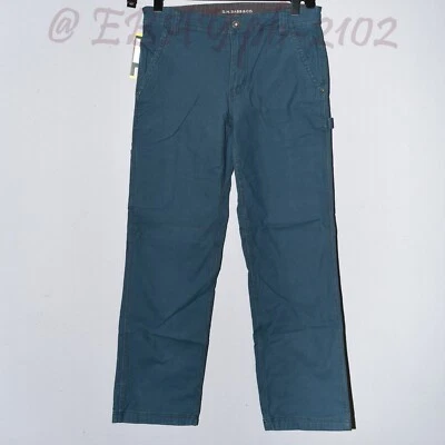 NWT GH Bass & Co. Men Canvas Pants Grey,Blue " The Block plane Pants" - Image 1 of 4