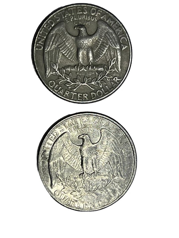 1998 P Washington Quarter Rare Color missing Clad Layer ERROR DARK COIN 2 Coins - Image 1 of 4