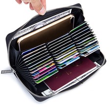 RFID Blocking Passport Travel Document Ticket Holder Purse Card Coins Wallet