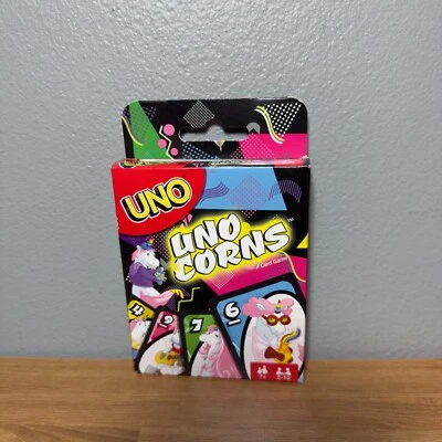 UNO Unocorns Unicorns Card Game (2017) Mattel Family Fun (FNC46) NEW - Image 1 of 3