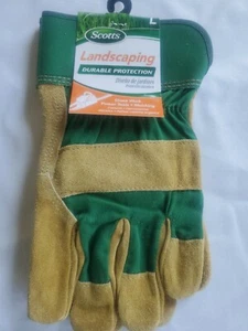 Scotts Leather Landscaping Durable Protection Gloves Men's Size Large L New - Picture 1 of 3