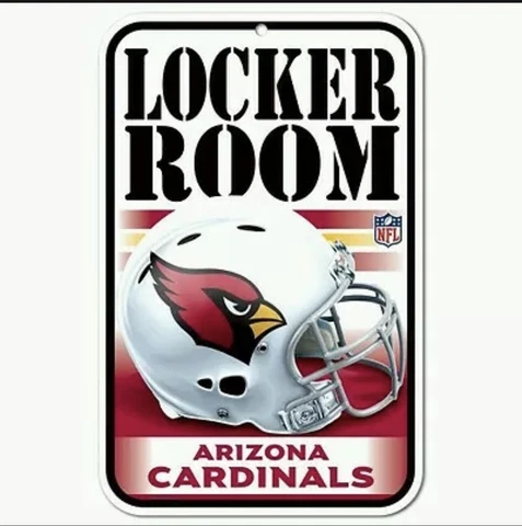ARIZONA CARDINALS LOCKER ROOM 11"x17" PLASTIC SIGN DURABLE POSTER OUTDOOR RATED Cover