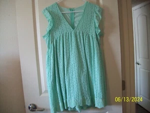 Women's Dress w/shorts, Summer, Turquoise, M/L - Picture 1 of 3