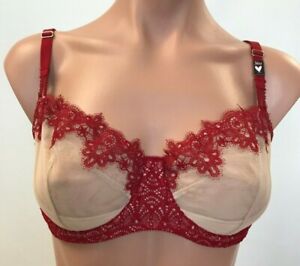 Victoria's Secret Dream Angels Push Up Without Padding Bra -Red/Beige- 30C -NWT