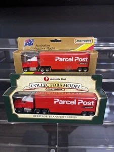 Lot Of 2 Matchbox Australian Post Convoy Parcel Truck Very RARE Collectors Model - Picture 1 of 11