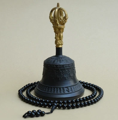 Collana Mala Nera In Onice Pietra Preziosa 108 Perle 6mm Nera Rosario Nepal - Immagine 1 di 4