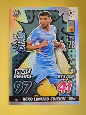 2021-22 Topps Match Attax UEFA Champions and EL Power Defense #PD1 Ruben Dias - Image 1 of 2