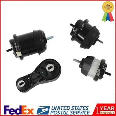 Juego de 4 piezas de montaje de motor y transmisión para Chevy Traverse/GMC Acadia 2009-2016 3,6 L Foto 1 de 4