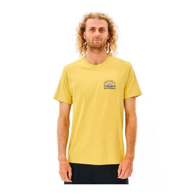 Camiseta de Manga Corta Hombre Rip Curl Amarillo Hombre - Imagen 1 de 4
