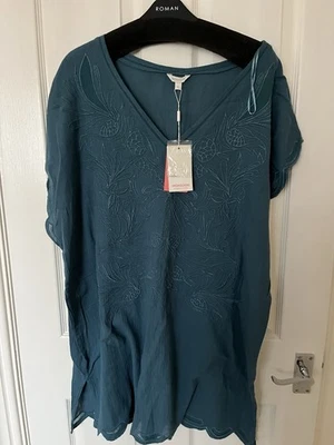 Monsoon Turquoise Green Beach Wear Cover Up Size XL 16-18 New With tags - Image 1 of 4