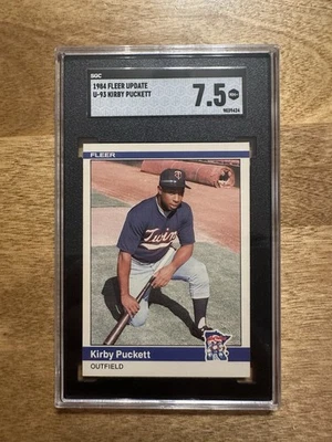 1984 Fleer Update - Kirby Puckett #U-93 (RC) SGC 7.5 - Image 1 of 2