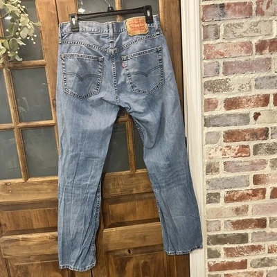 Levis 559 Jeans Mens 30x30 Blue Light Wash Cotton Relaxed Fit Denim Workwear - Image 1 of 4
