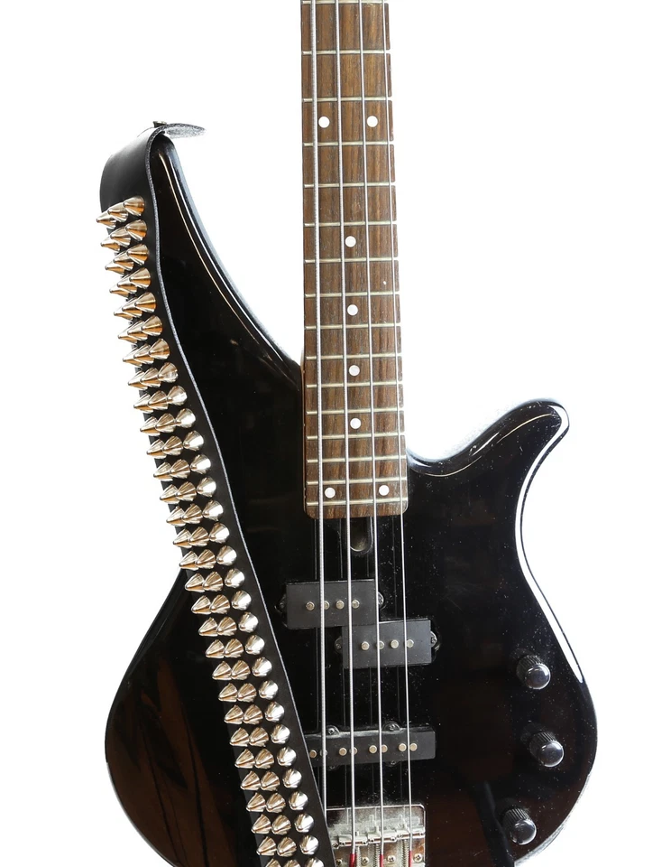 Cone Studded UK77 Punk Rock Leather Guitar Strap Genuine Leather USA Made - Image 1 of 1