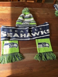 Beanies (Mütze) + Schal Seattle Seahawks NFL Football blau und grün Stadium Gear - Bild 1 von 7