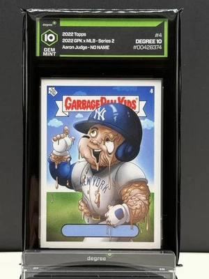 ERROR *TOPPS MLB X GPK ALEX PARDEE AARON SLUDGE JUDGE “NO NAME” Graded 10 - Image 1 of 2
