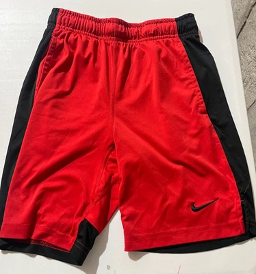 Boys Nike Dri Fit Youth Red/Black Basketball Shorts Size Medium - Image 1 of 3