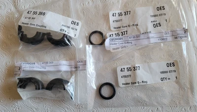 Acopladores de núcleo de calentador Saab OEM 4755369 y juntas tóricas 4755377 NG 900 y OG 9-3 Foto 1 de 3