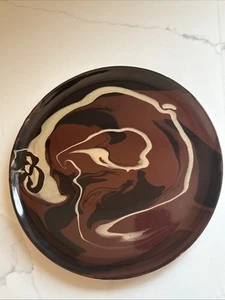 Vietri Italian VIEMARB Salad Dessert Plate Brown Cream Tan Marble Design 8.5” #3 - Picture 1 of 3