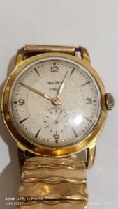 🇫🇷 SUIZEX MONTRE BRACELET HOMME MECANIQUE VINTAGE WATCH - Imagen 1 de 8