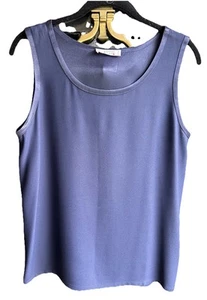 Yves Saint Laurent Vintage Blue Tank Top Sz FR 40 US 8 37” Bust Approx YSL - Picture 1 of 4