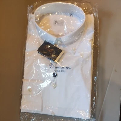 Ivy League Donnanna Napoli shirt 15 3/4  7 hand made steps  button down collar - Image 1 of 4