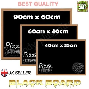 PREMIUM BLACKBOARD WOODEN FRAMED OFFICE NOTICE MENU CHALK BOARD SIGNS - Picture 1 of 7