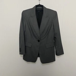 LAFAYETTE 148 NEW YORK Gray Wool Blend One Button Blazer Jacket Size 4. - Picture 1 of 12