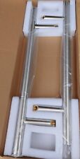 Back To Back T Bar Stainless Steel  Door Pull Handle Cranked - 600mm / Pair 